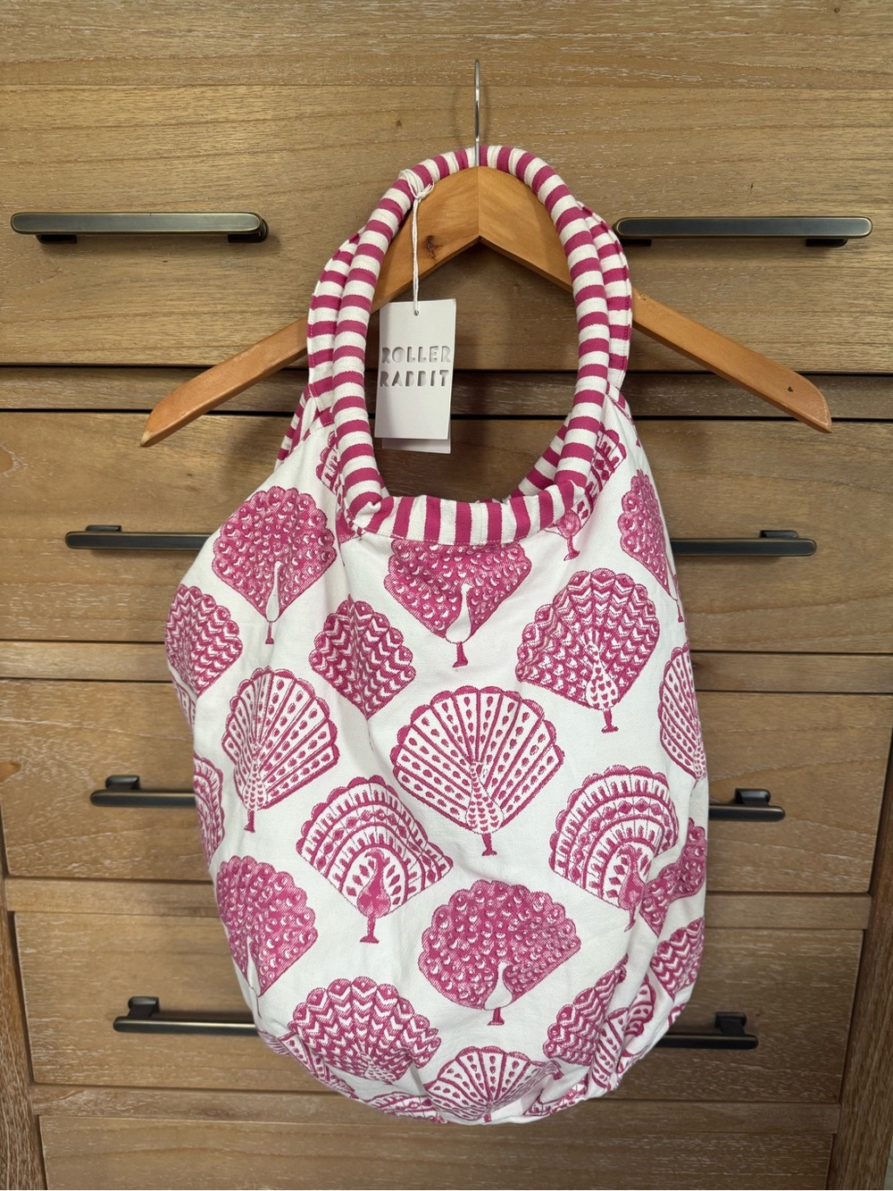 Roller Rabbit Pink Shell-Print Shoulder Bag